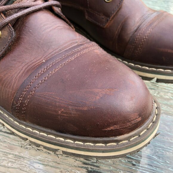 PEGABO Brown Leather Fleece Lined Casual/Work Boots Size 9 (42) - Picture 12 of 14